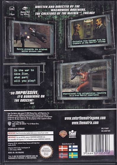 Enter the Matrix - Nintendo GameCube (B Grade) (Genbrug)